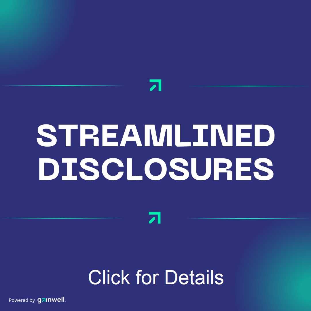 Streamlined Disclosures, click for detail